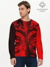 Мужской лонгслив базовый / BLACK RED DRAGONS TATOO