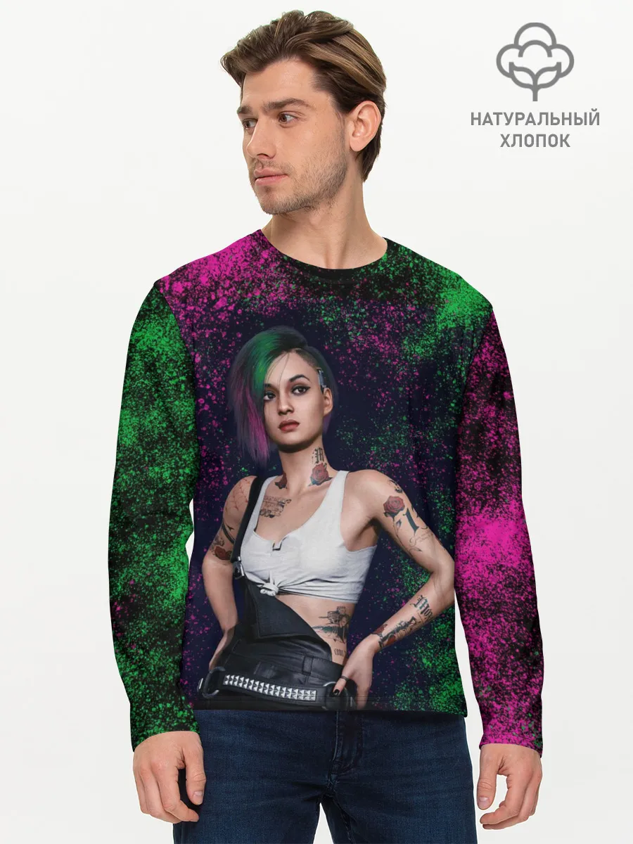 Мужской лонгслив базовый / ДЖУДИ АЛЬВАРЕС | CYBERPUNK