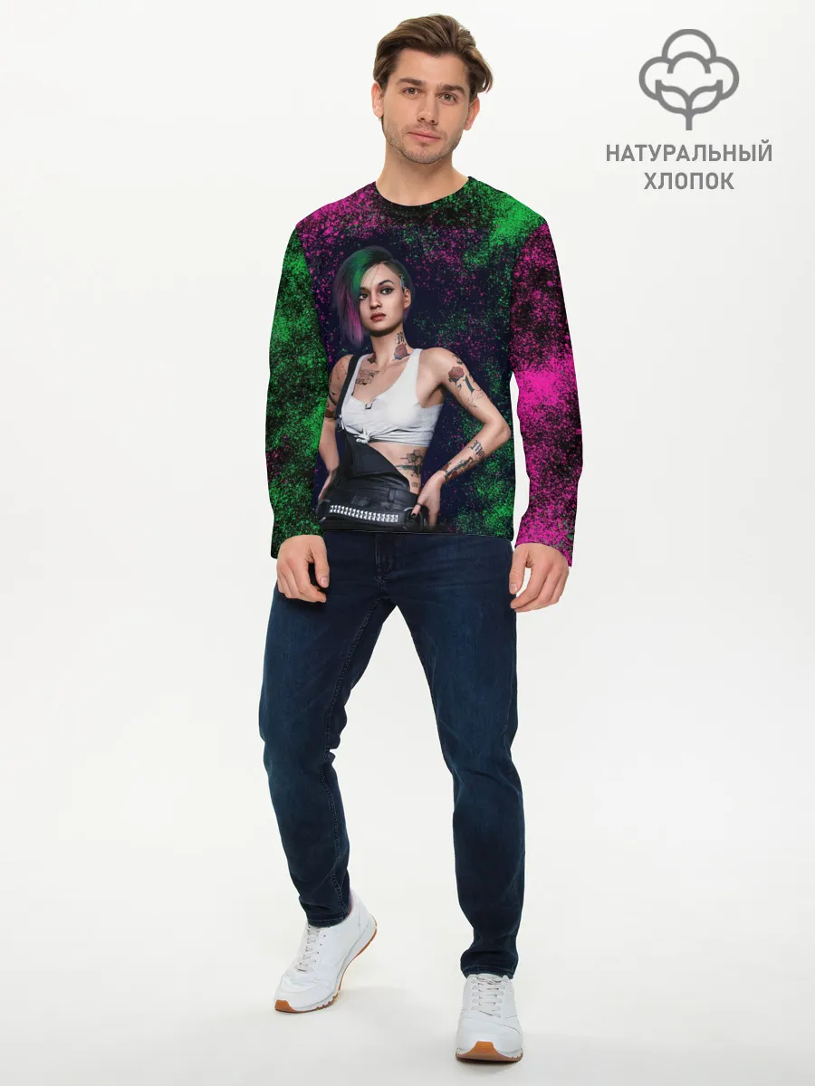 Мужской лонгслив базовый / ДЖУДИ АЛЬВАРЕС | CYBERPUNK