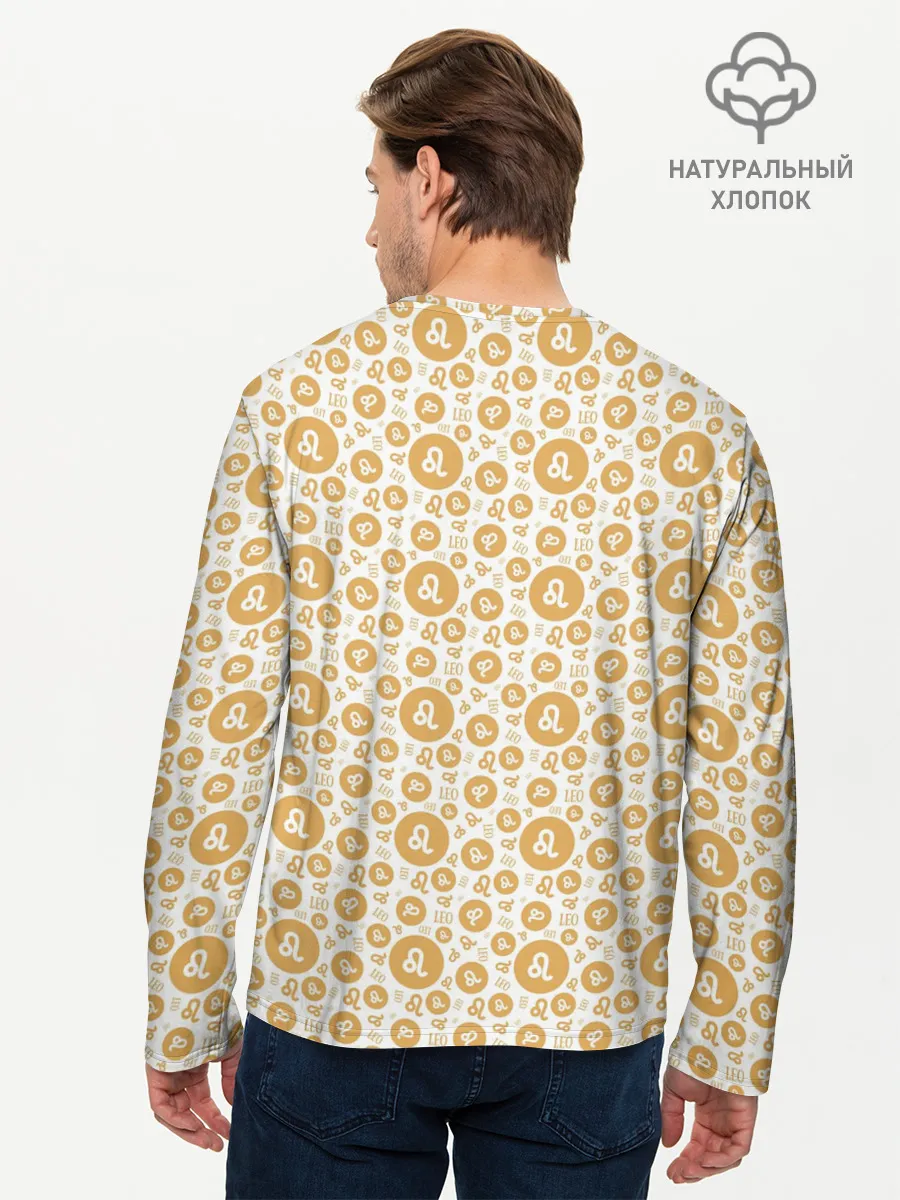 Мужской лонгслив базовый / Лев