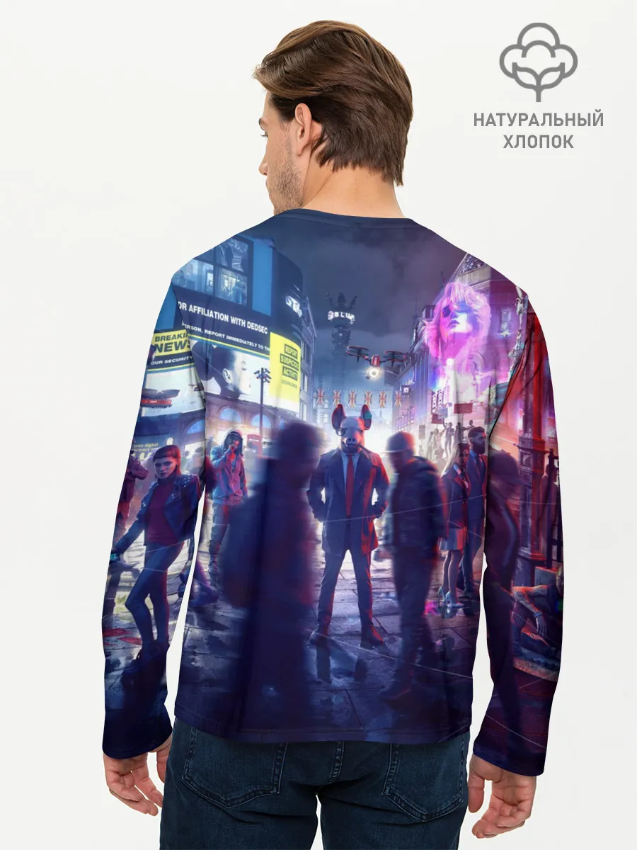 Мужской лонгслив базовый / Watch dogs: Legion
