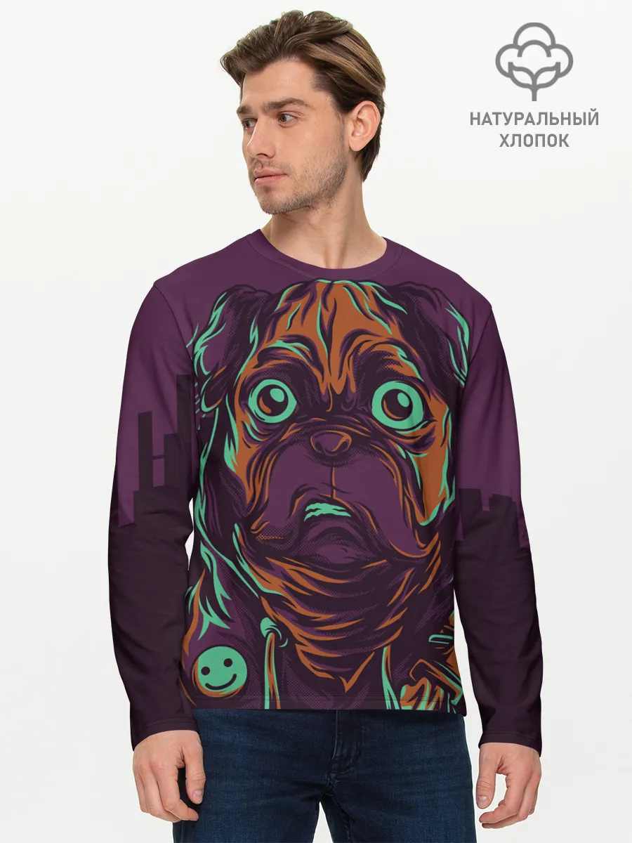Мужской лонгслив базовый / Собака