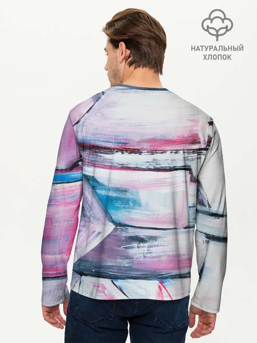 Мужской лонгслив базовый / Цветные мелки