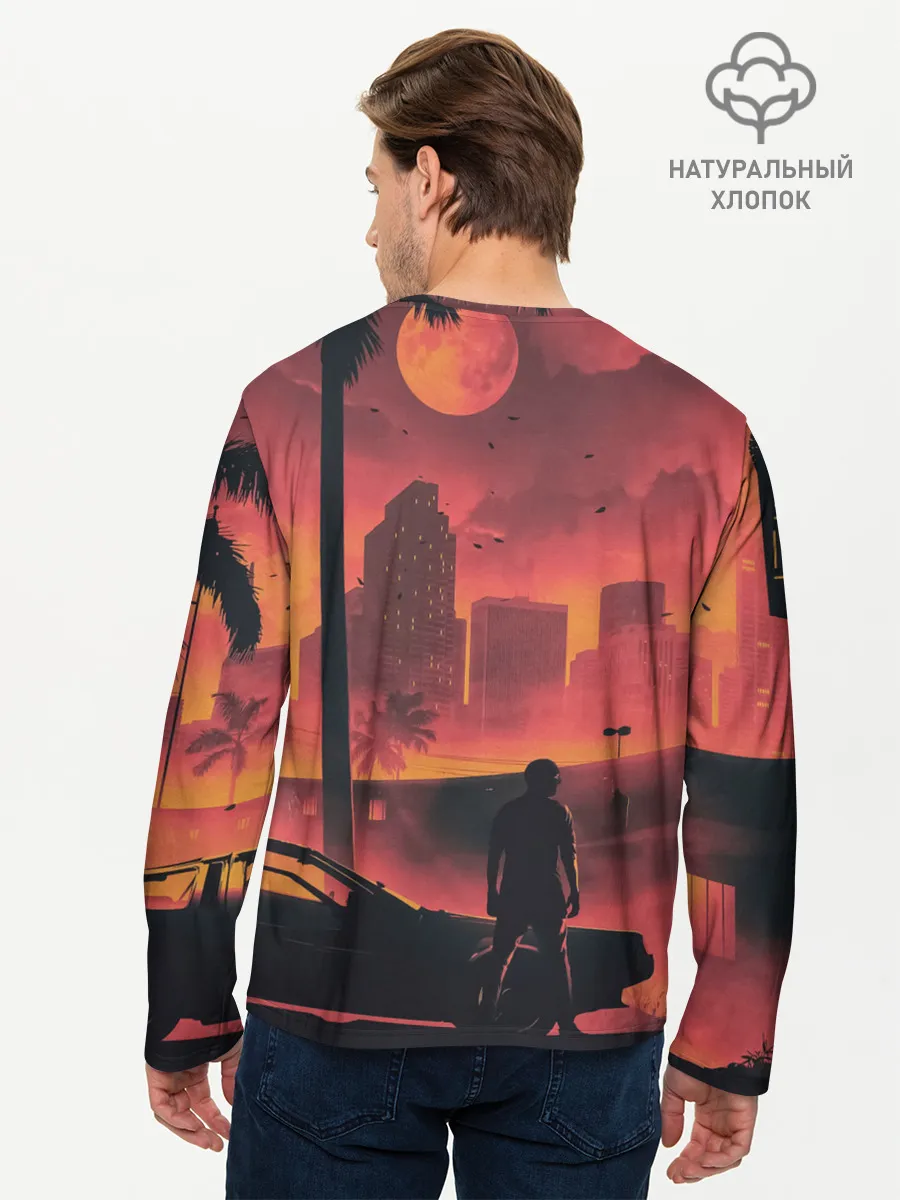 Мужской лонгслив базовый / MY GUN IS MUCH BIGGER THAN YOU