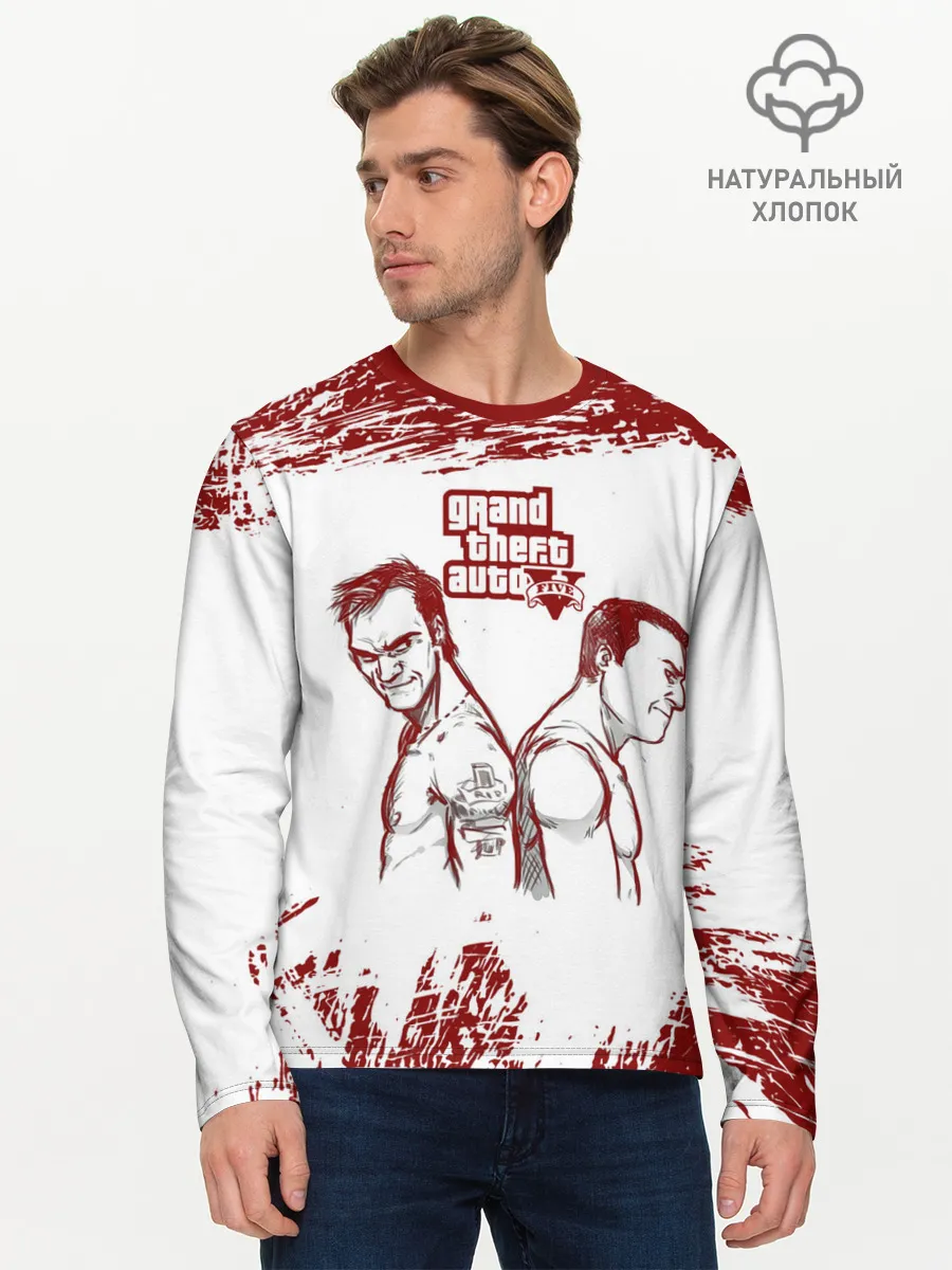 Мужской лонгслив базовый / Тревор vs Майкл | GTA 5