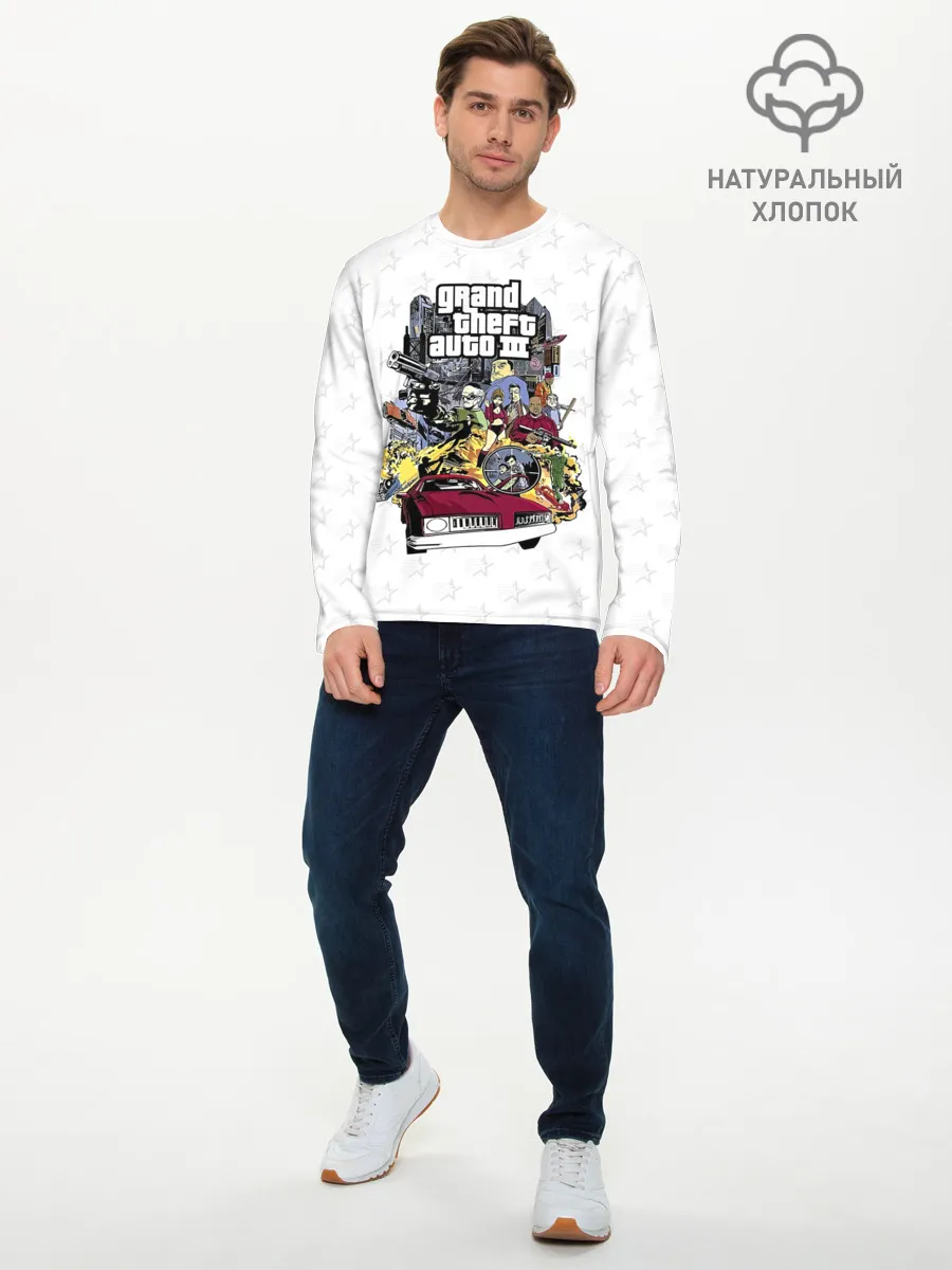 Мужской лонгслив базовый / Grand Theft Auto iii
