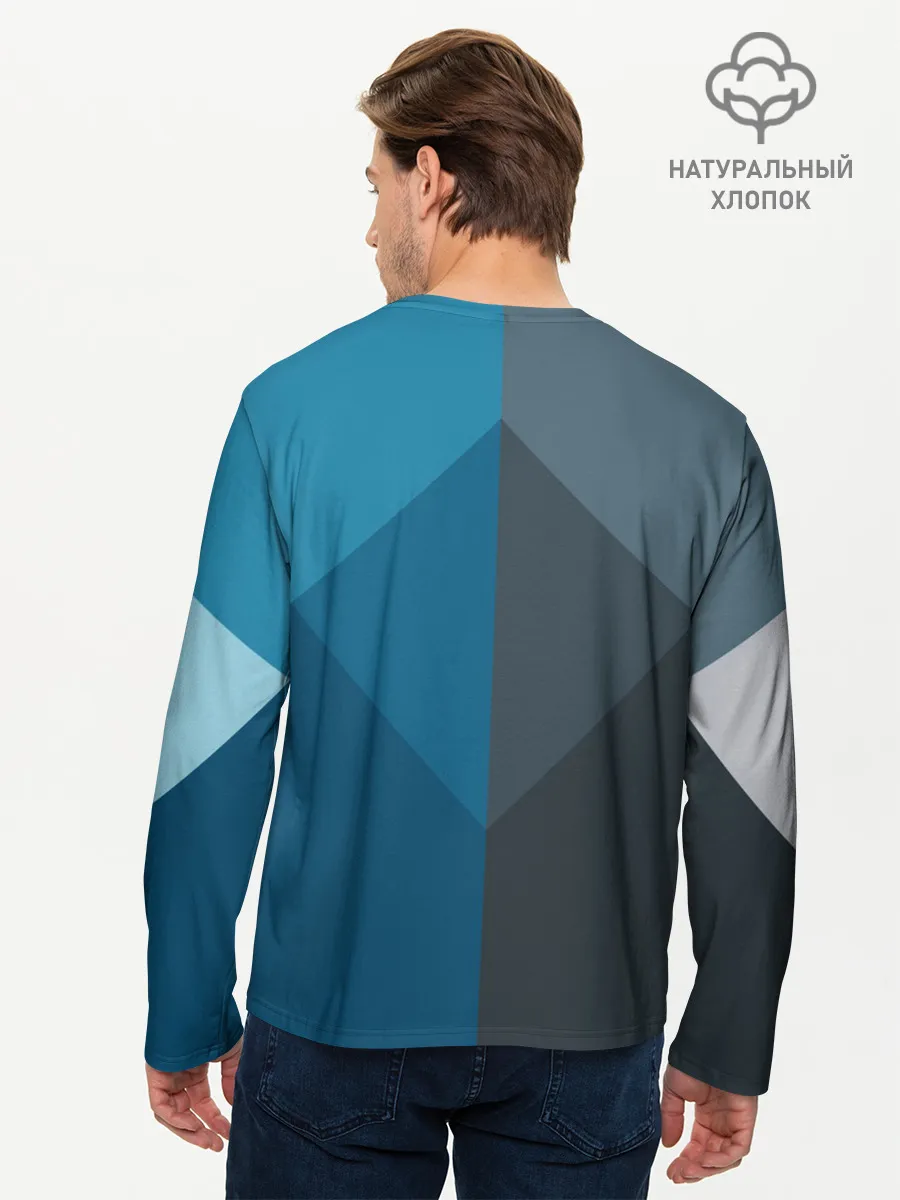 Мужской лонгслив базовый / Геометрия