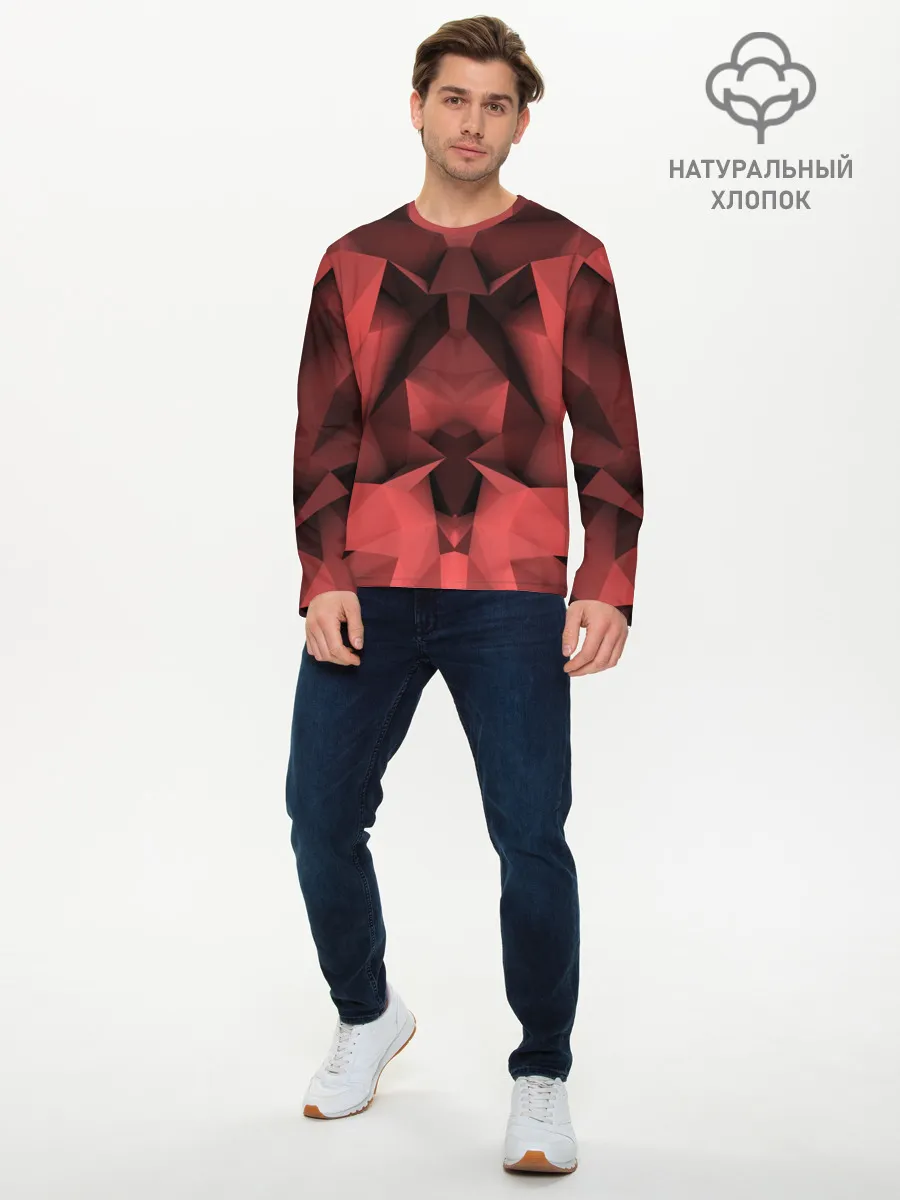 Мужской лонгслив базовый / Геометрическая Абстракция