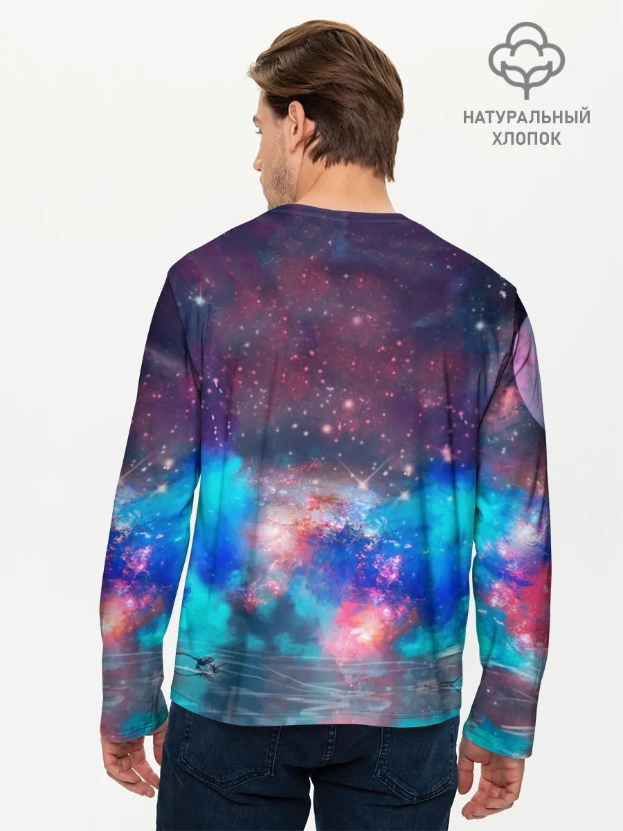 Мужской лонгслив базовый / Galaxy Lion