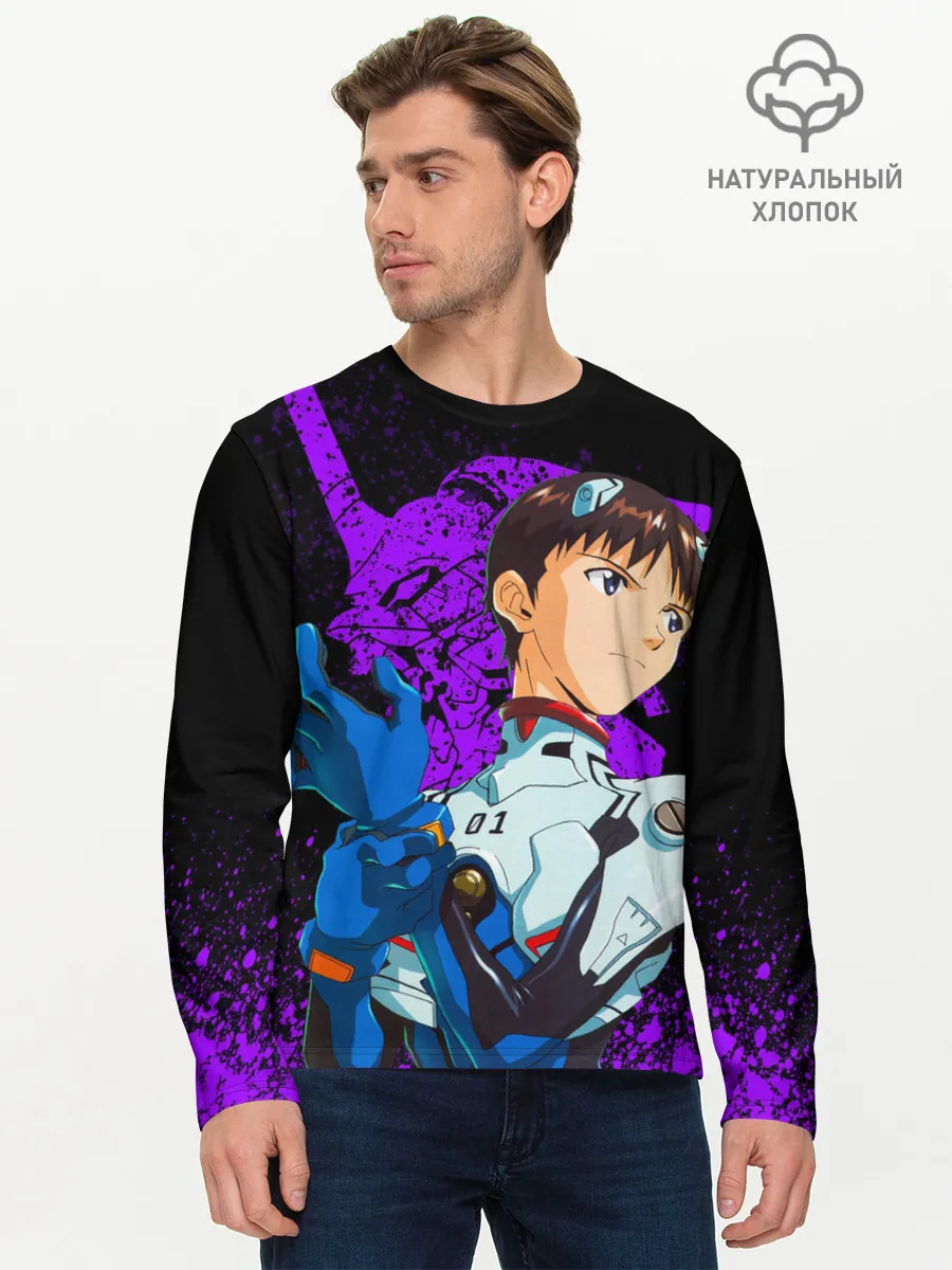 Мужской лонгслив базовый / ЕВАНГЕЛИОН