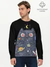 Мужской лонгслив базовый / КОСМИЧЕСКИЙ КОТ