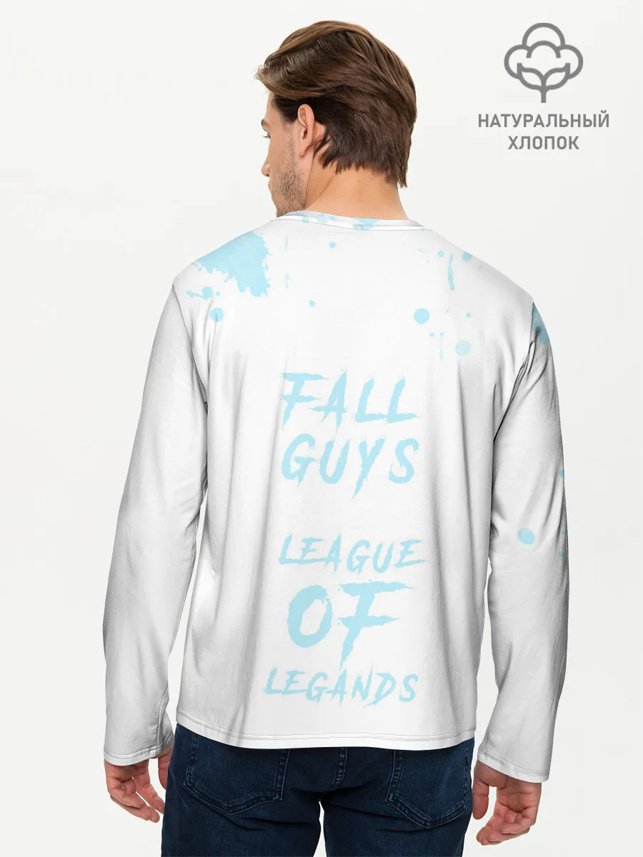 Мужской лонгслив базовый / Fall guys x league of legands