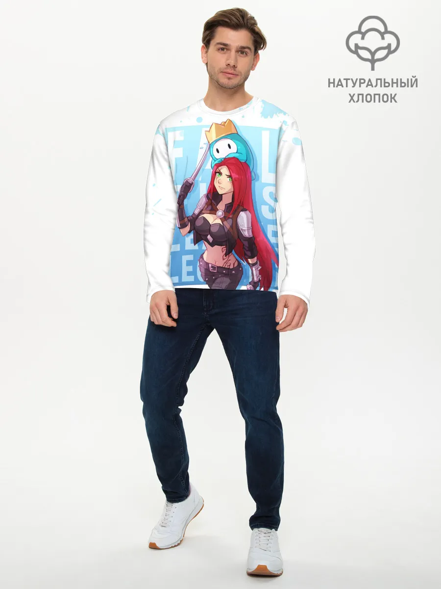 Мужской лонгслив базовый / Fall guys x league of legands