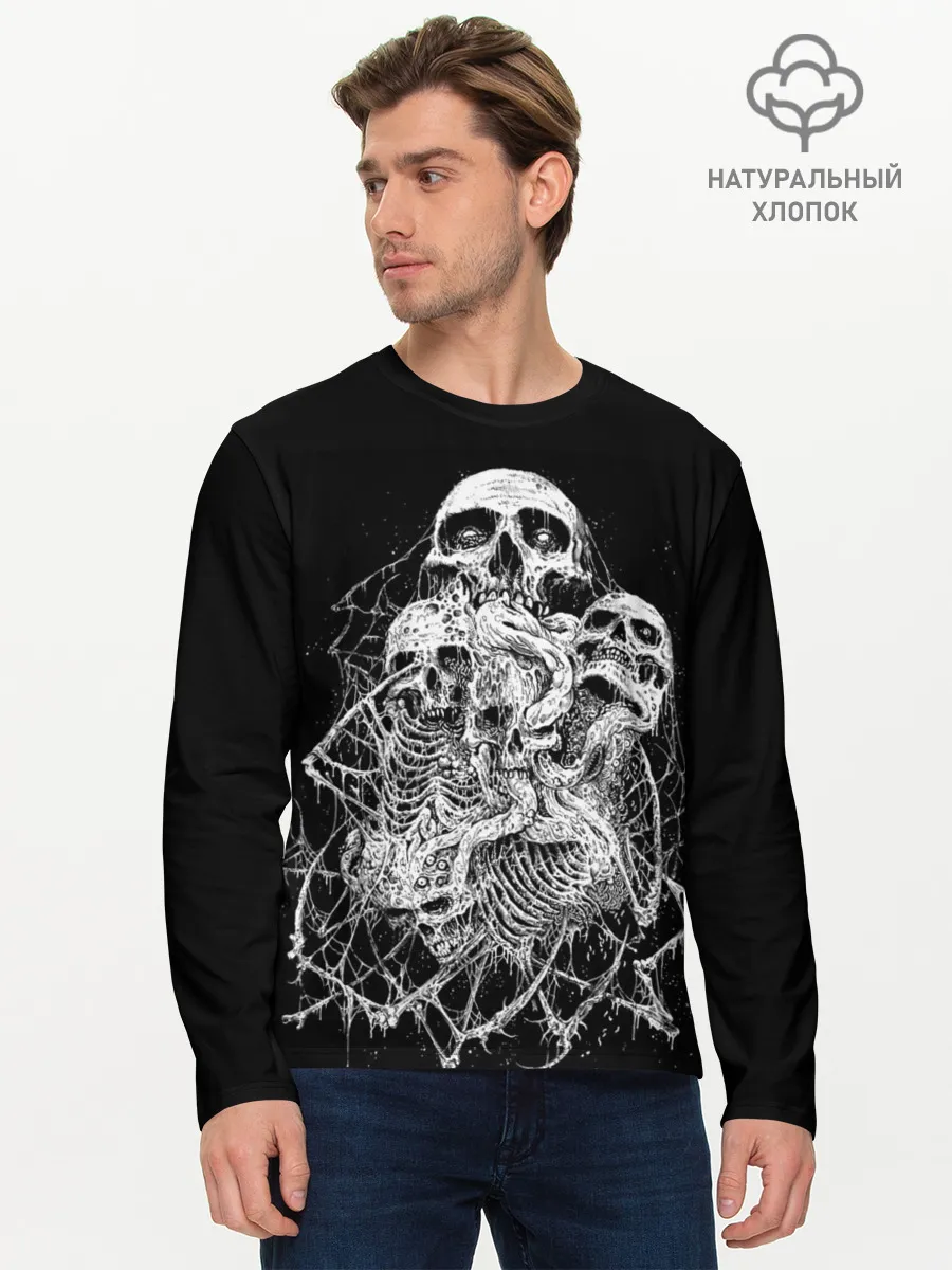 Мужской лонгслив базовый / ЧЕРЕПА