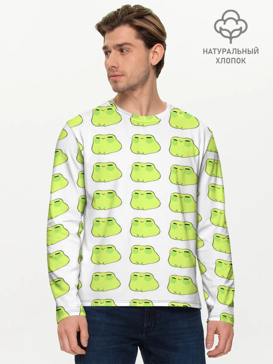 Мужской лонгслив базовый / лягушечки