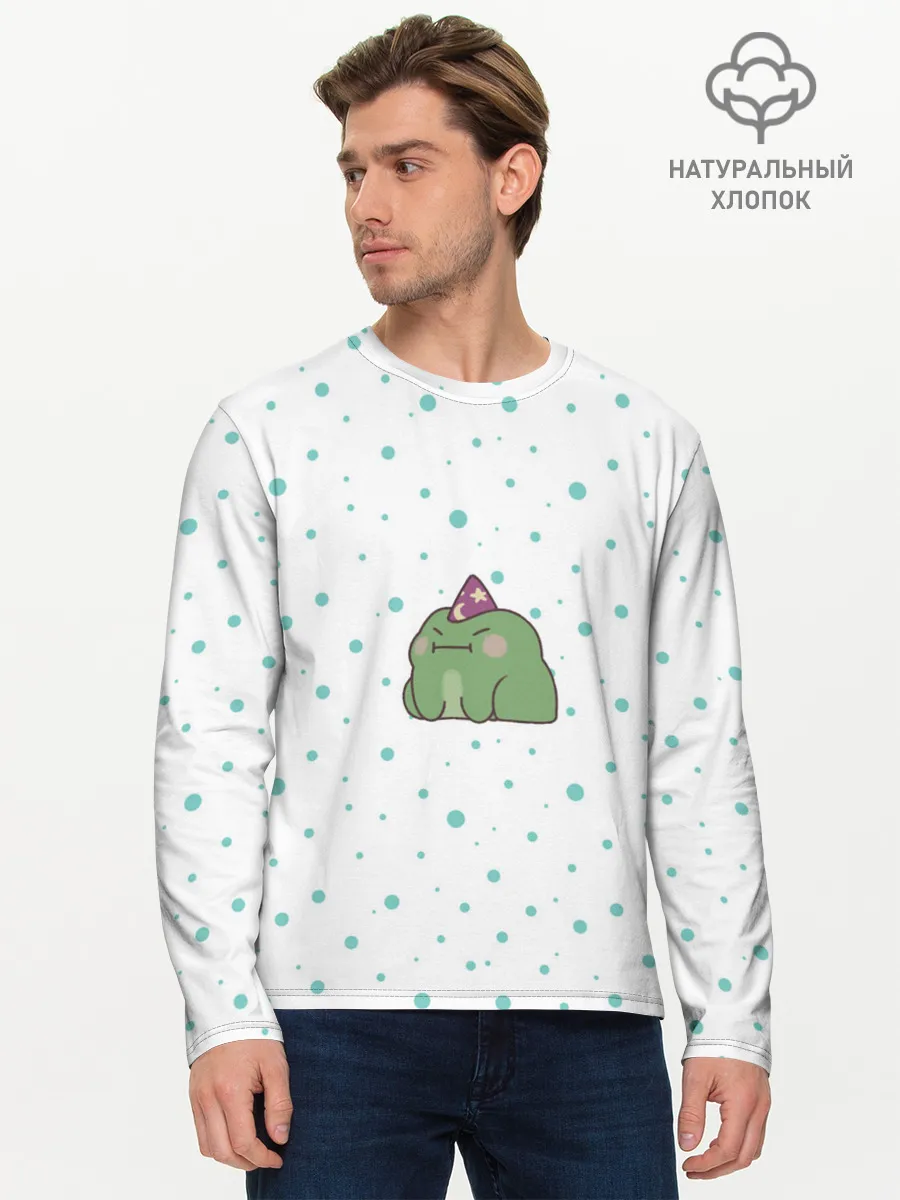 Мужской лонгслив базовый / лягушка-маг