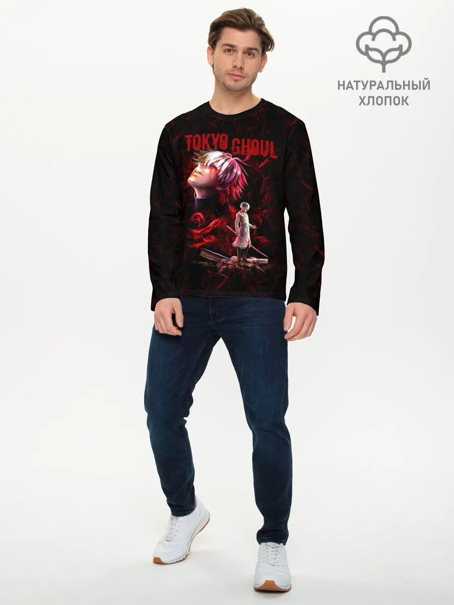 Мужской лонгслив базовый / Kaneki Ken sword