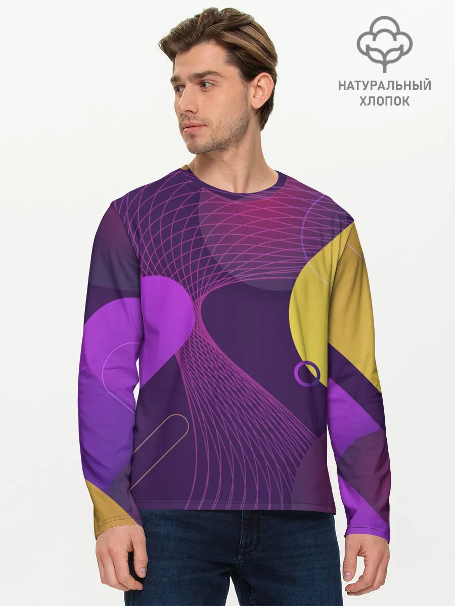 Мужской лонгслив базовый / ГЕОМЕТРИЧЕСКИЕ ЛИНИИ