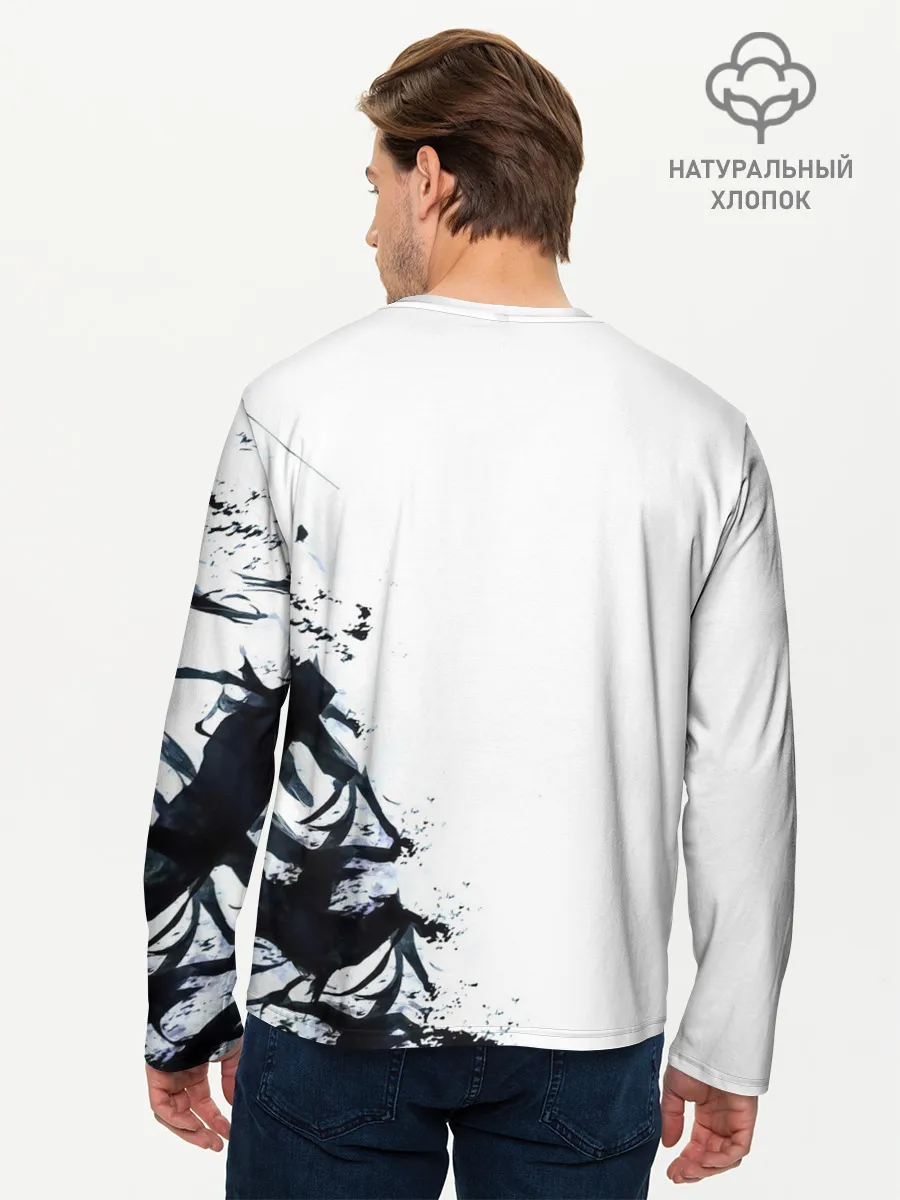 Мужской лонгслив базовый / Kaneki Ken белая акварель