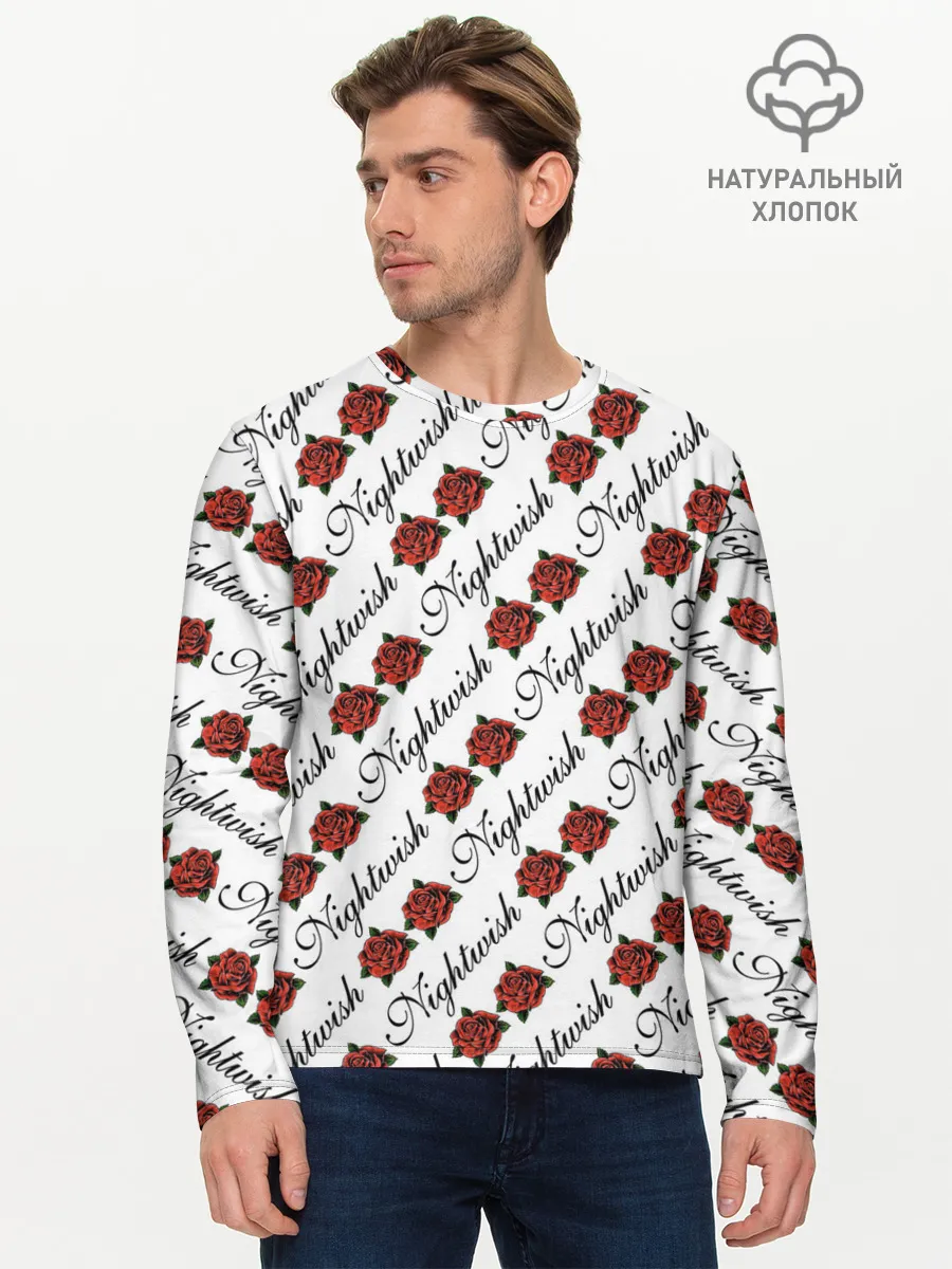 Мужской лонгслив базовый / Nightwish Roses / Найтвиш