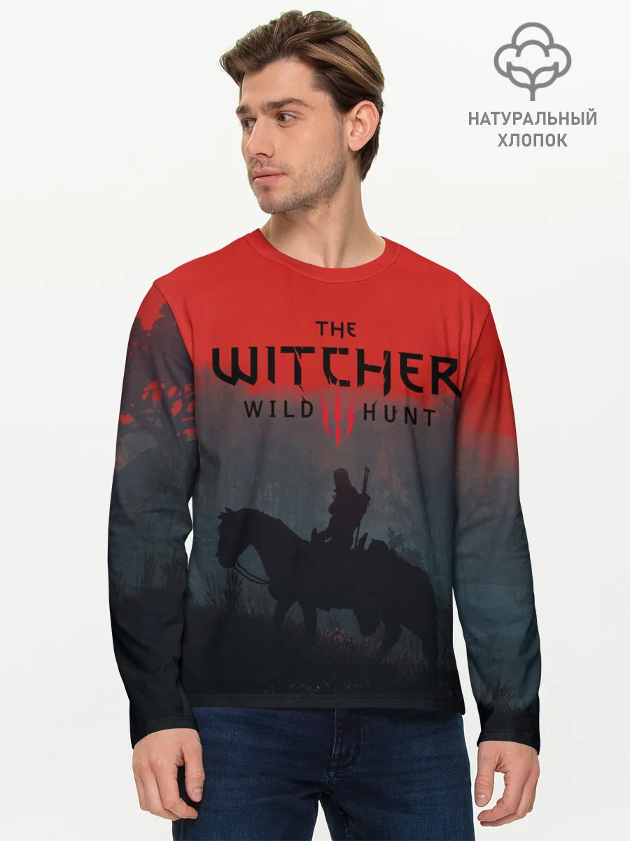 Мужской лонгслив базовый / На плотве | Ведьмак