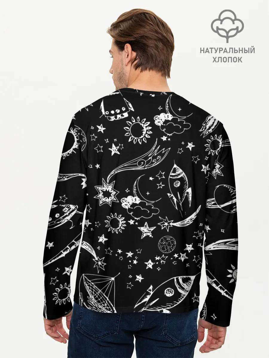 Мужской лонгслив базовый / Саша | Просто Космос
