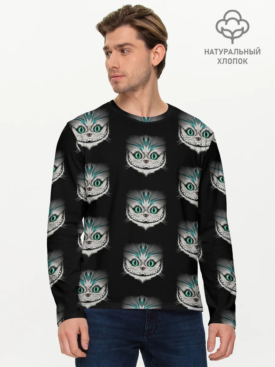 Мужской лонгслив базовый / Чеширские котики