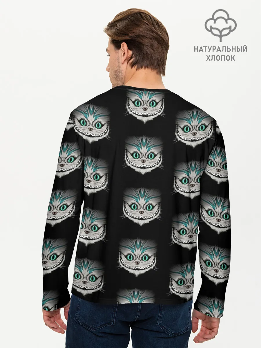 Мужской лонгслив базовый / Чеширские котики