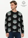Мужской лонгслив базовый / Чеширские котики