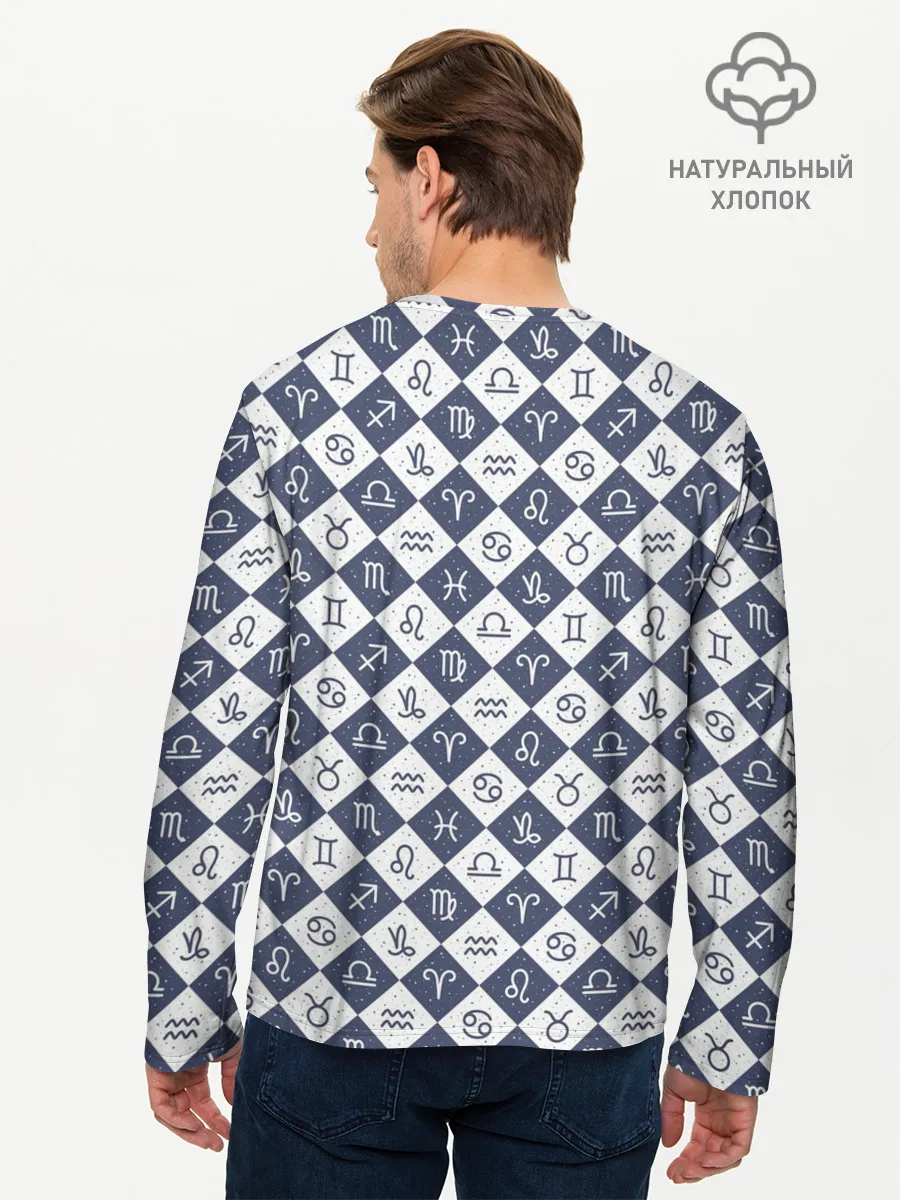 Мужской лонгслив базовый / Знаки Зодиака
