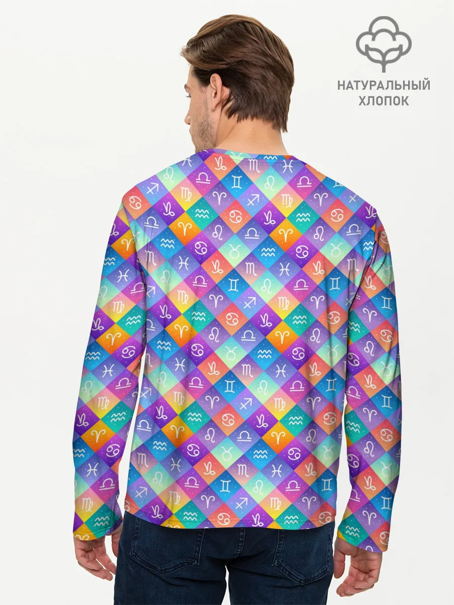 Мужской лонгслив базовый / Знаки Зодиака