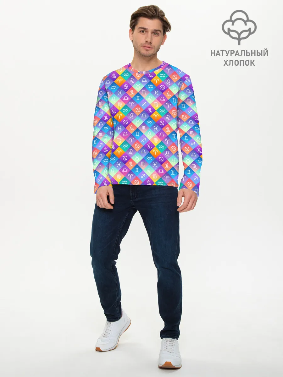 Мужской лонгслив базовый / Знаки Зодиака