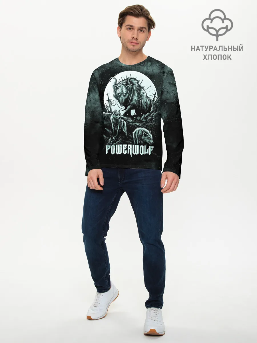 Мужской лонгслив базовый / Powerwolf