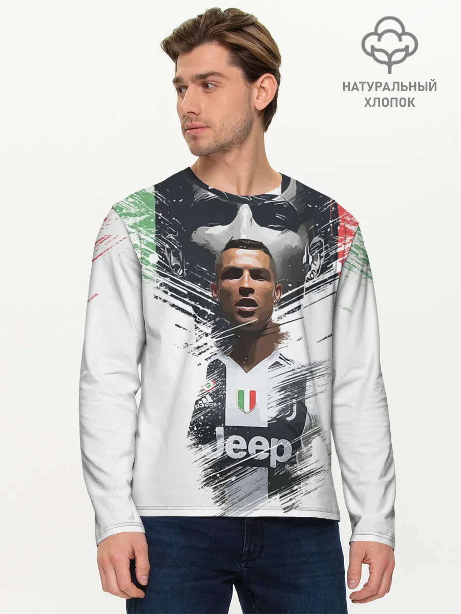 Мужской лонгслив базовый / Криштиану Роналду