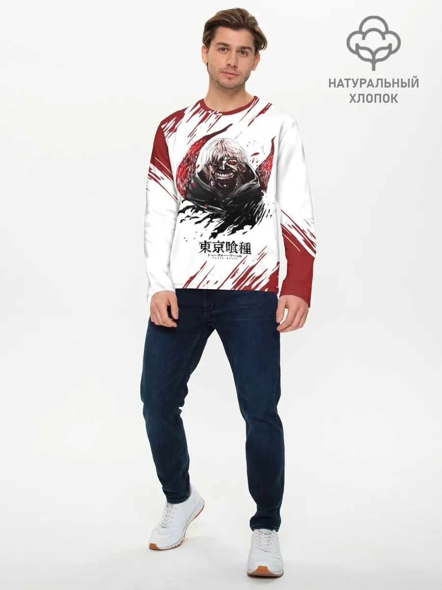 Мужской лонгслив базовый / Kagune | Tokyo Ghoul