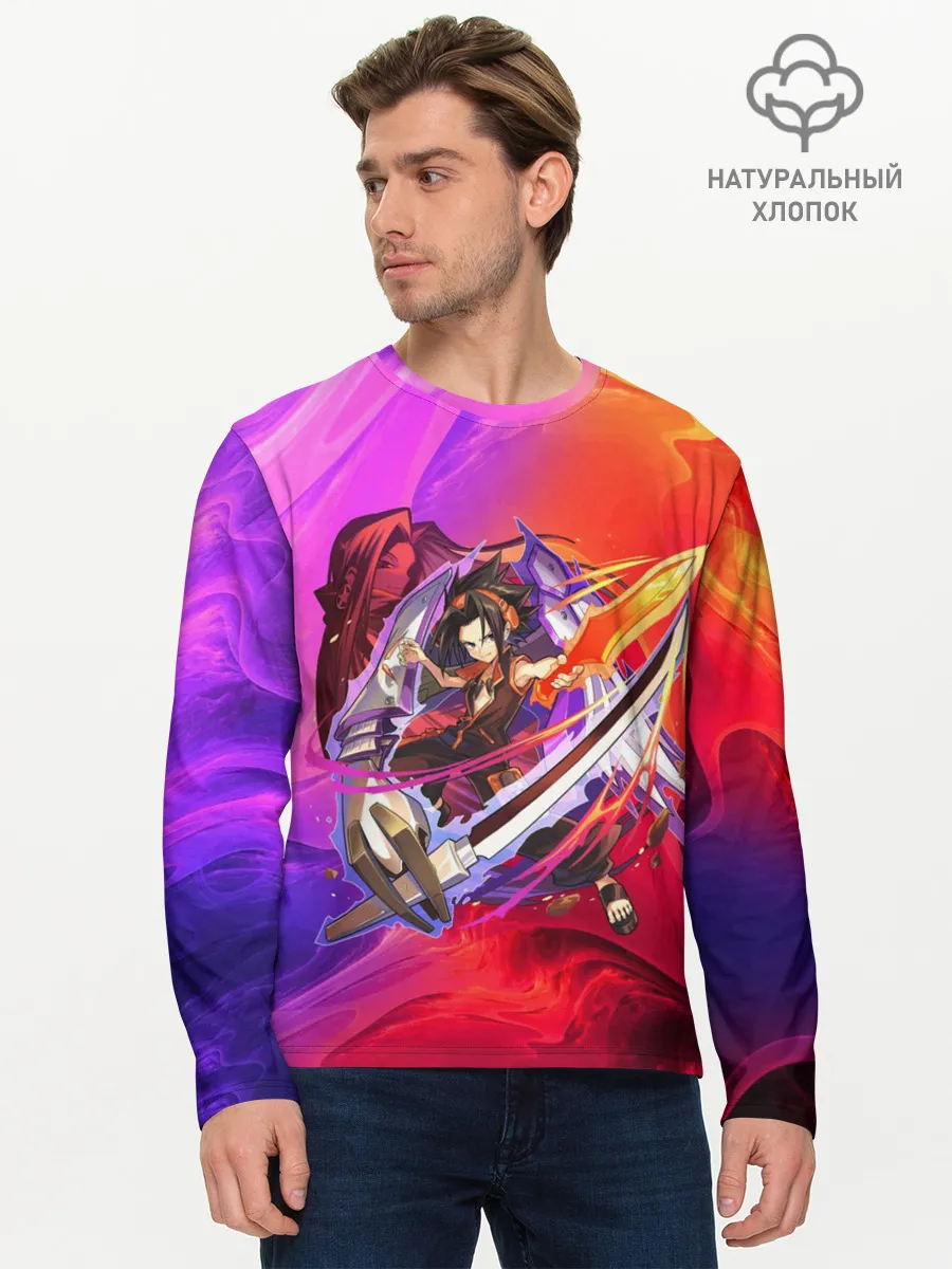 Мужской лонгслив базовый / Шаман Кинг | Йо Асакура