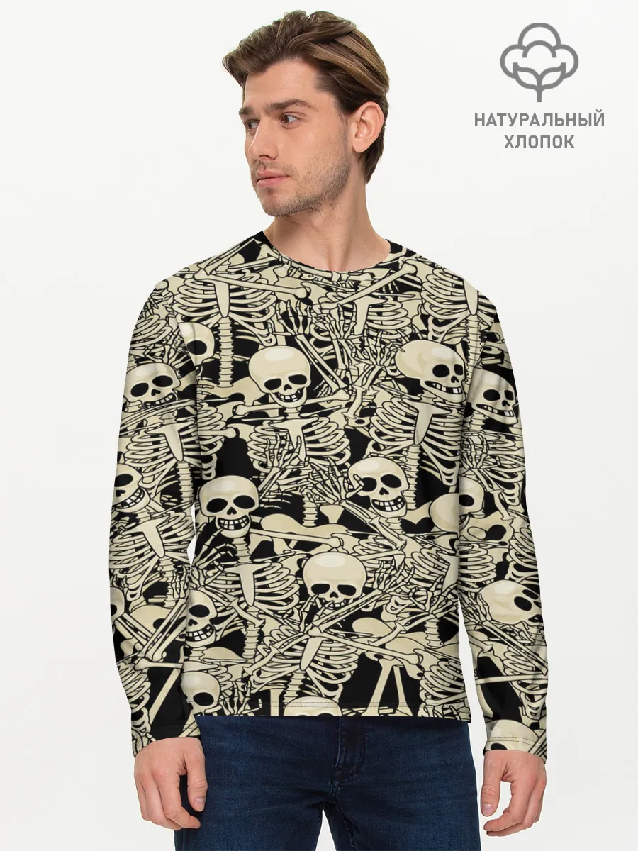 Мужской лонгслив базовый / Skeleton