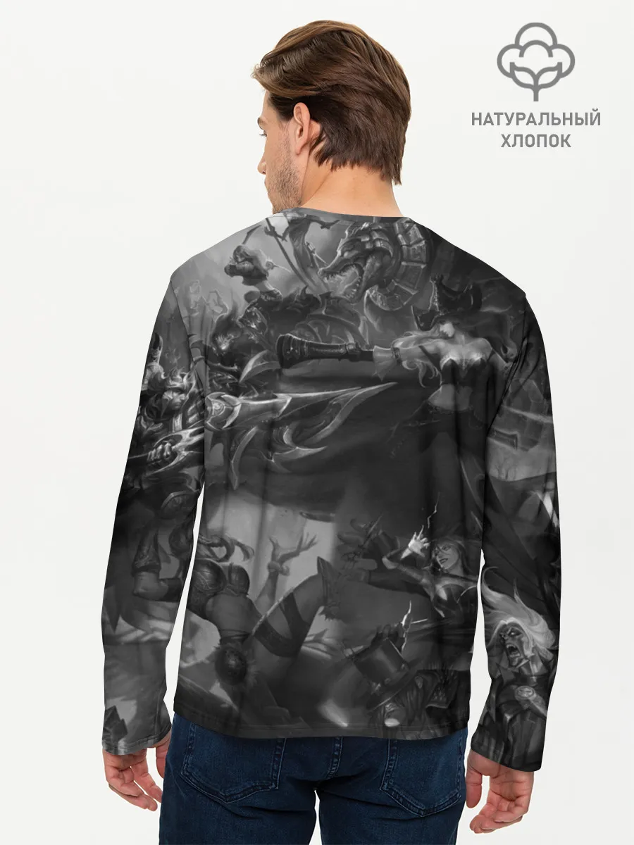 Мужской лонгслив базовый / League of Legends Black&White