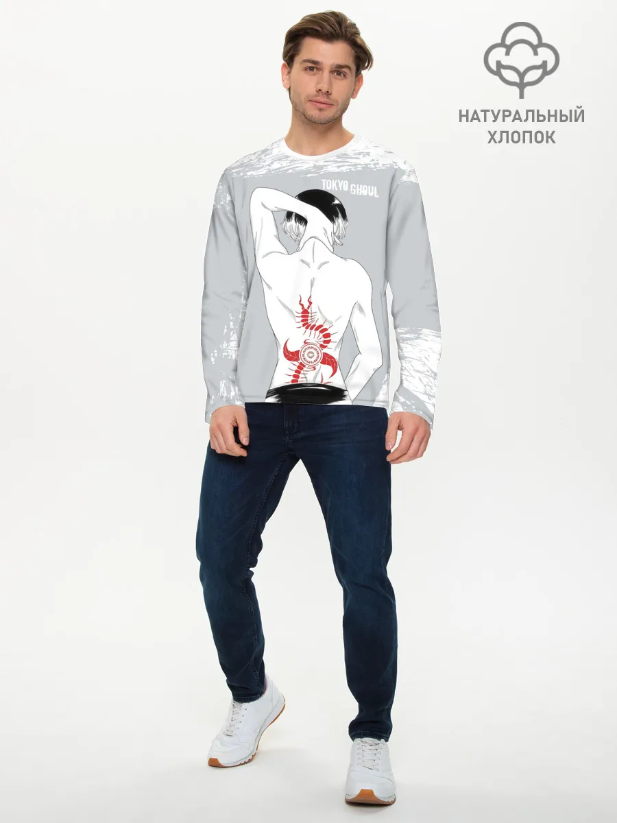 Мужской лонгслив базовый / Sasaki kagune tattoo