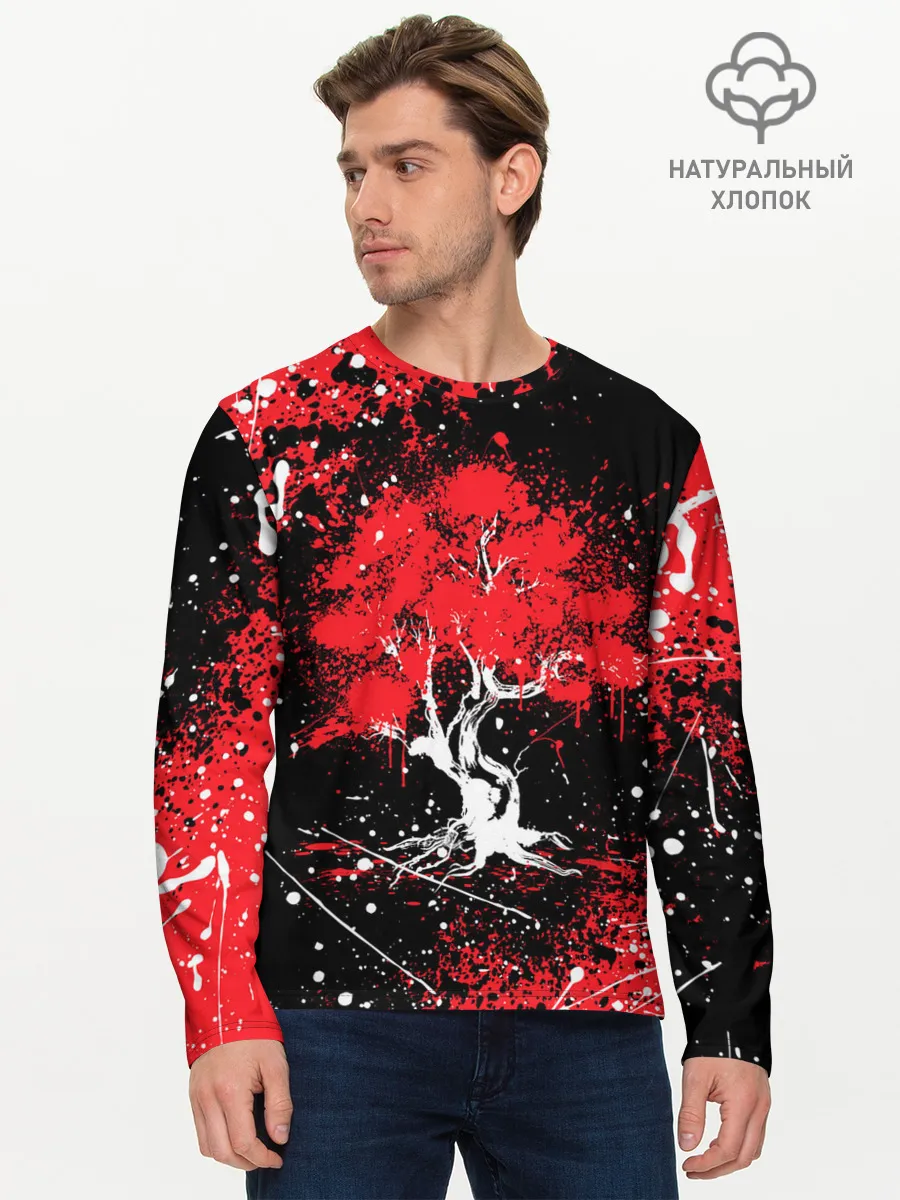 Мужской лонгслив базовый / САКУРА | SAKURA | ВИШНЯ
