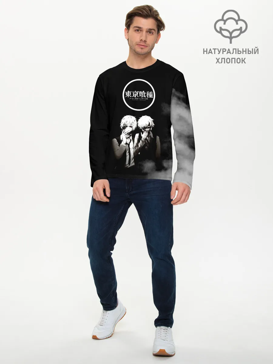 Мужской лонгслив базовый / Tokyo Ghoul двое гулей
