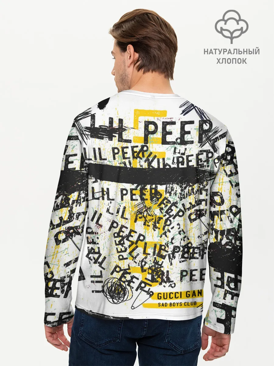 Мужской лонгслив базовый / LIL PEEP Vintage Graffiti Wall