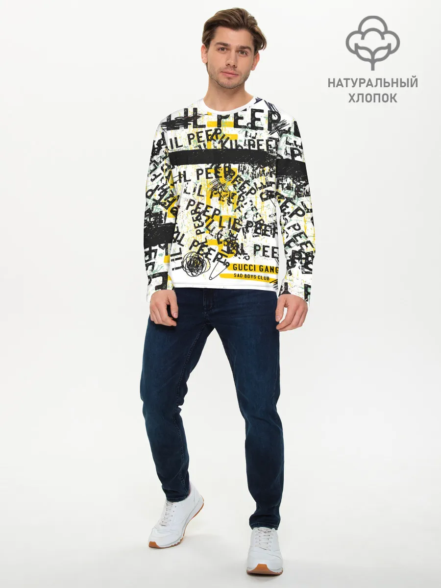 Мужской лонгслив базовый / LIL PEEP Vintage Graffiti Wall