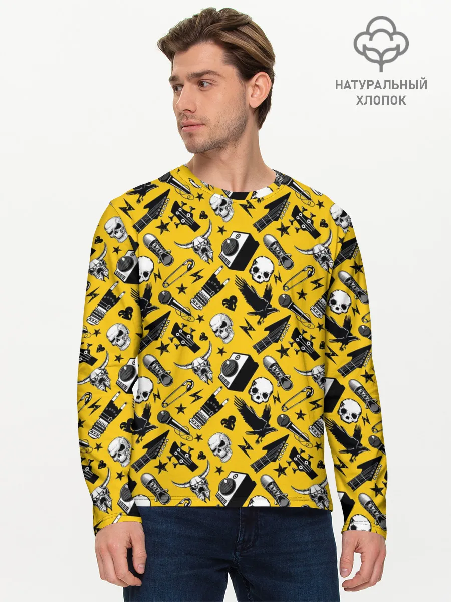 Мужской лонгслив базовый / Рок