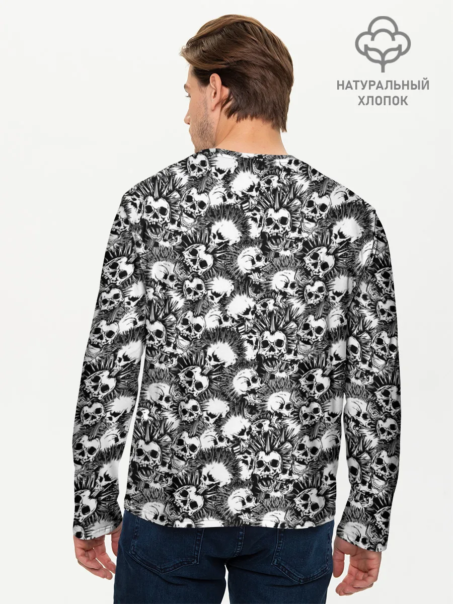 Мужской лонгслив базовый / Punks not Dead