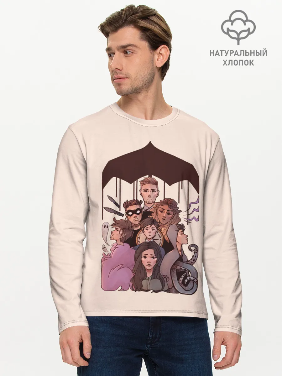 Мужской лонгслив базовый / Семья вместе