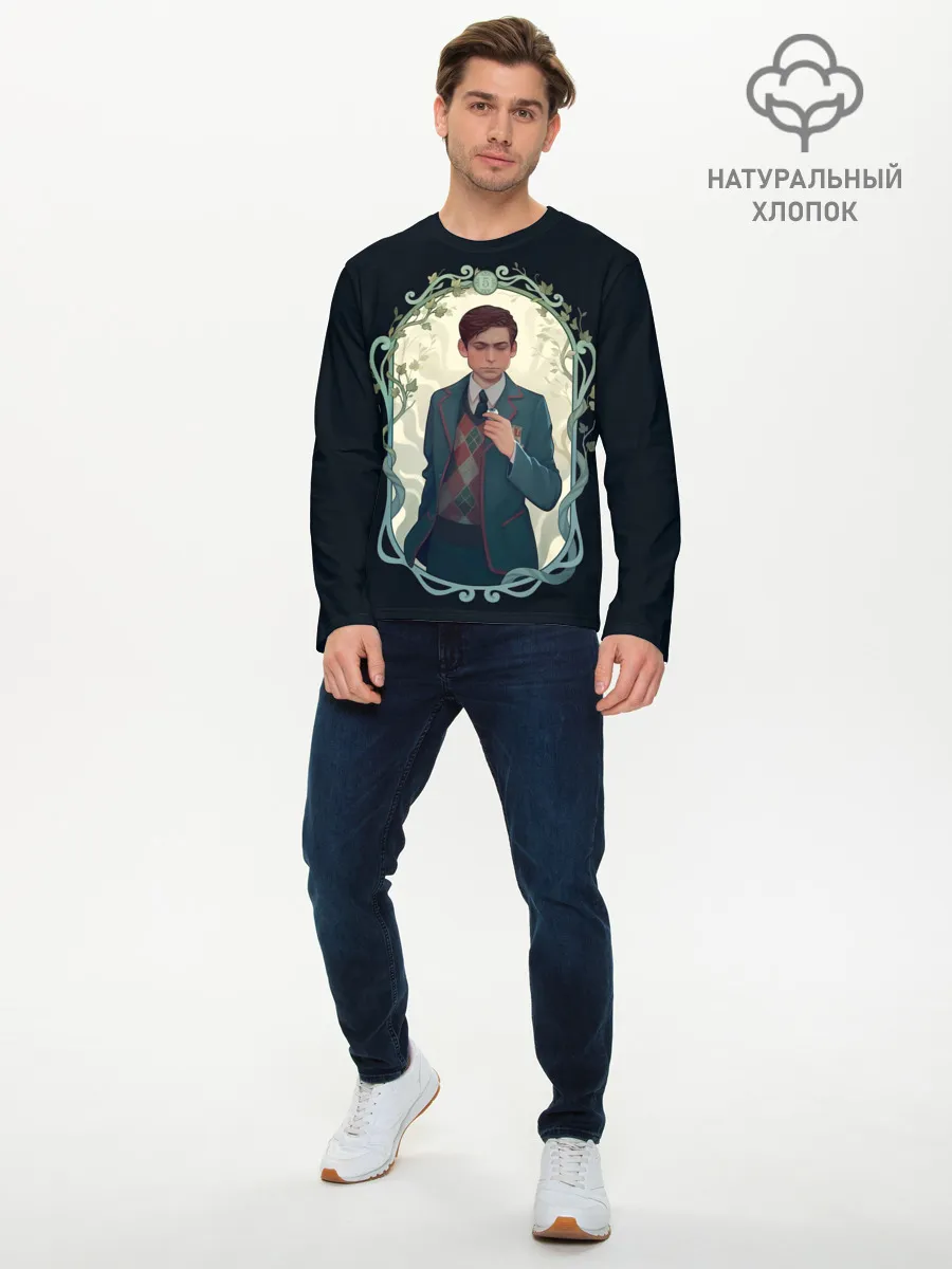 Мужской лонгслив базовый / Пятый в рамке