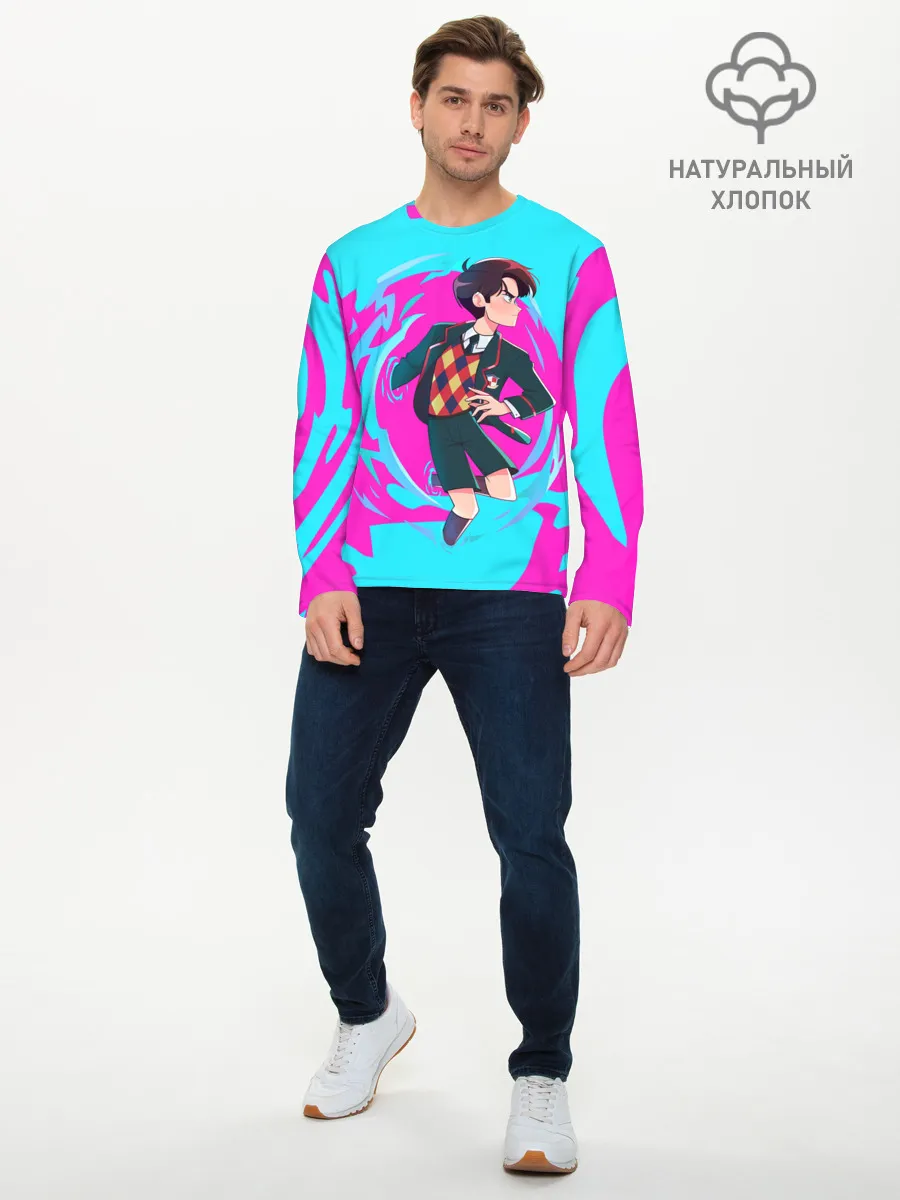 Мужской лонгслив базовый / Путешественник во времени