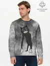 Мужской лонгслив базовый / Cartoon cat