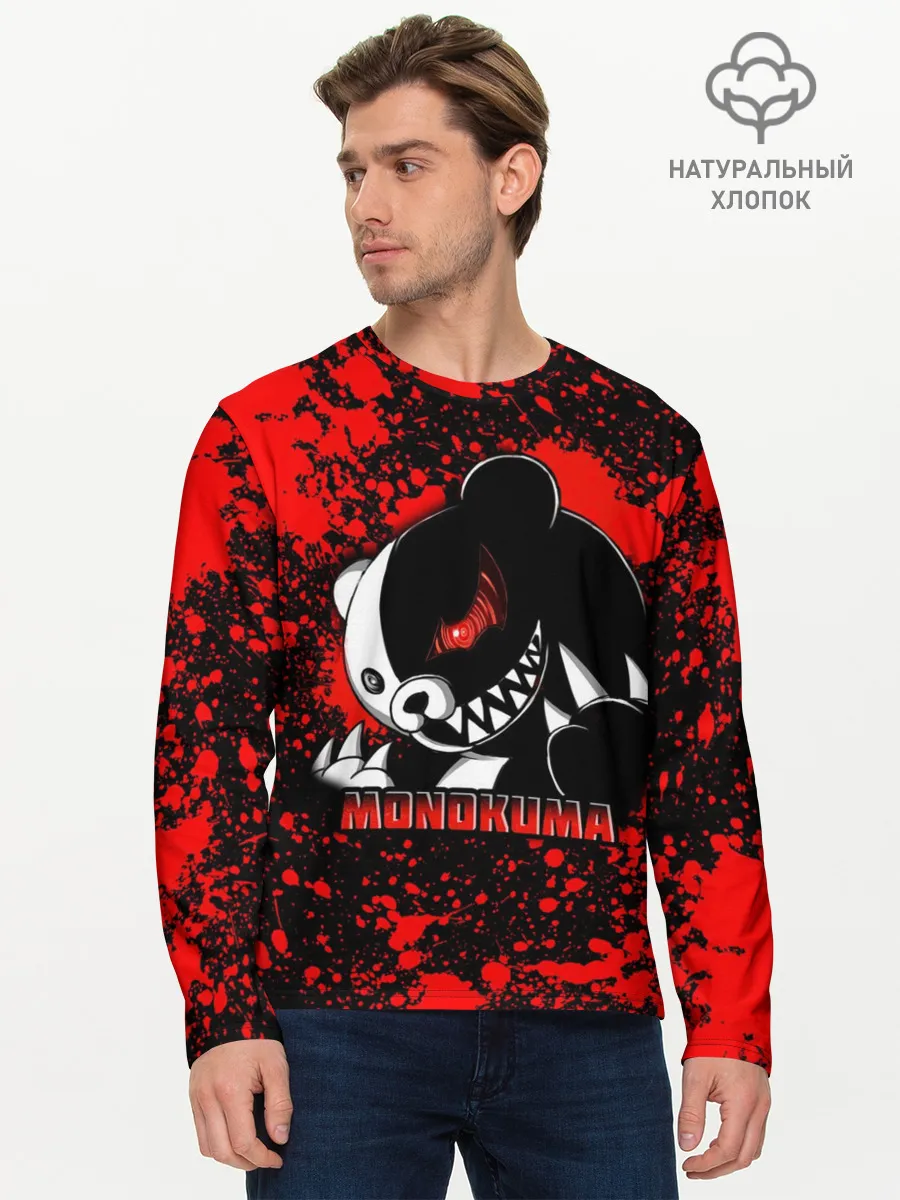 Мужской лонгслив базовый / MONOKUMA / МОНОКУМА BLOOD